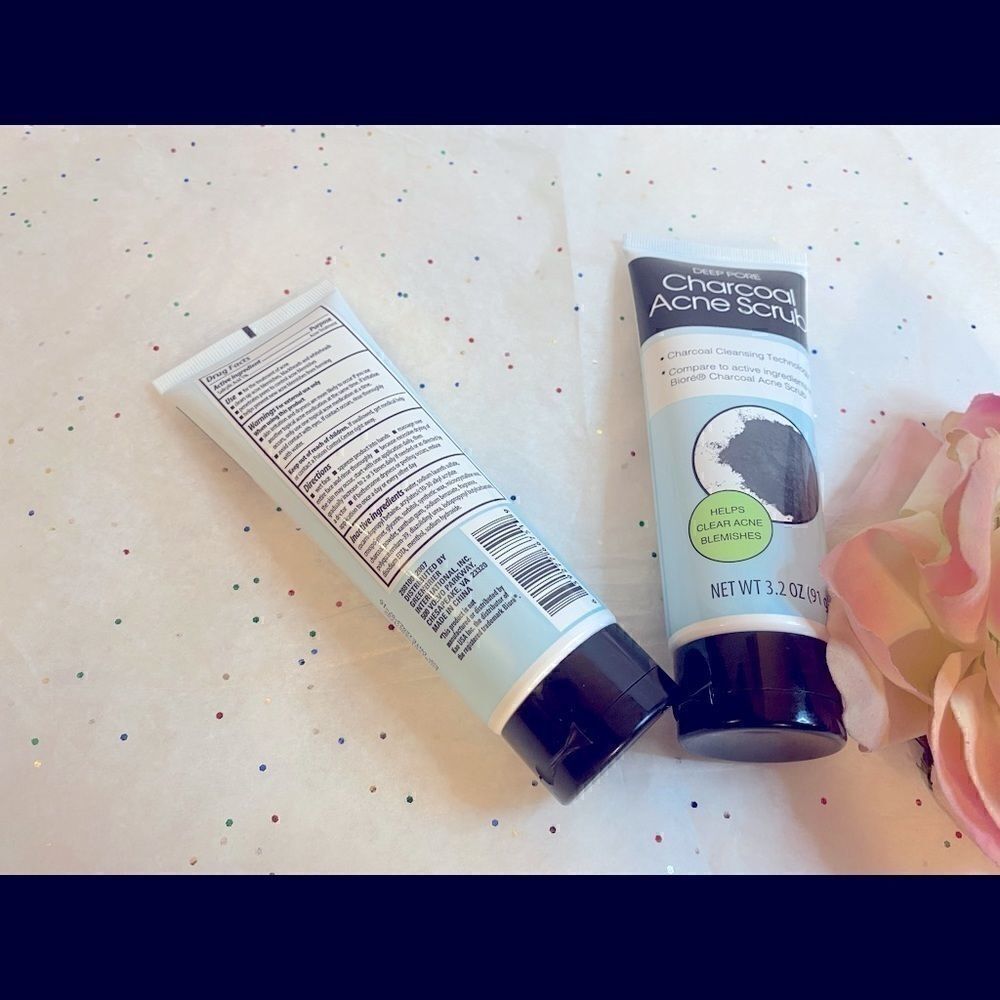 💥 Deep Pore  Lot of 2 Deep Pore Charcoal Acne Scrub 3.2 OZ . (91g) 🎊🛍🎉